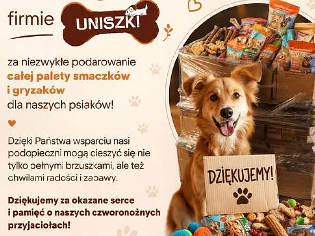 Serdeczne podziękowania firmie UNISZKI